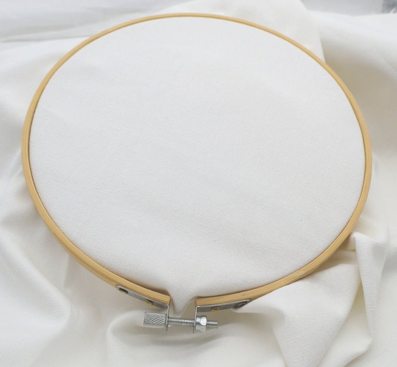 iNee 100% Cotton Fabric for Embroidery, Embroidery Fabric Cotton, 20 by 60-Inch, Cream - Image 2